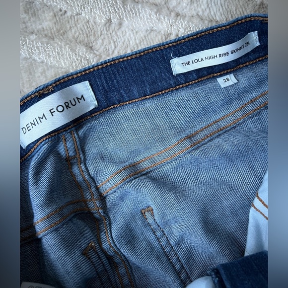 Denim Forum Lola High Rise Skinny Jeans 28L size 28 - Picture 3 of 3